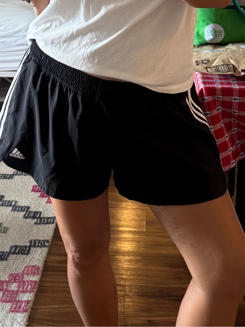 Adidas Women's Pacer 3-Stripes Woven Aeroready Black Athletic Running Shorts XL